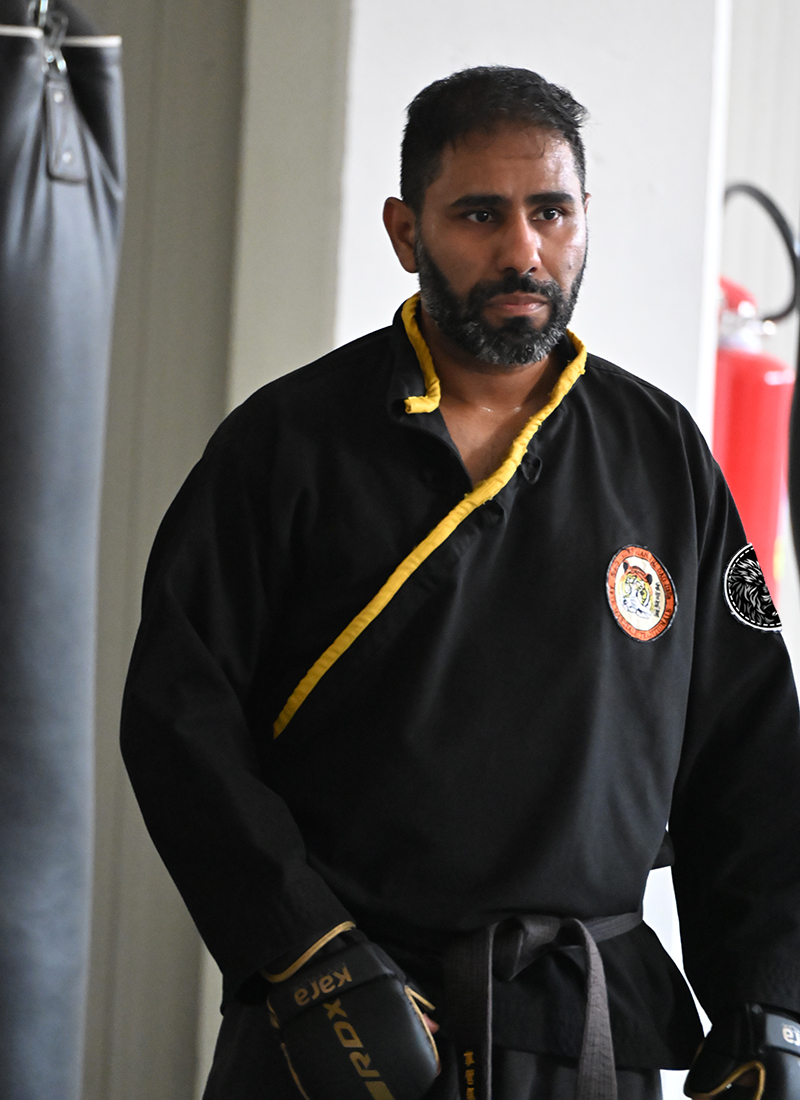 Il maestro Gagan di Cremona durante un allenamento